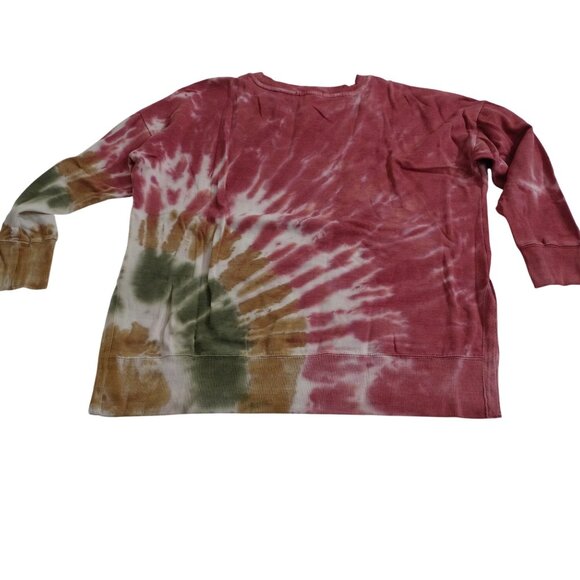 No Comment Pink Tie Dye Crew Neck Long Sleeve Sweatshirt Women Size XL - Picture 4 of 12